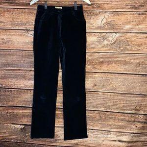 Vtg Penny Pull Navy Velvet Pants